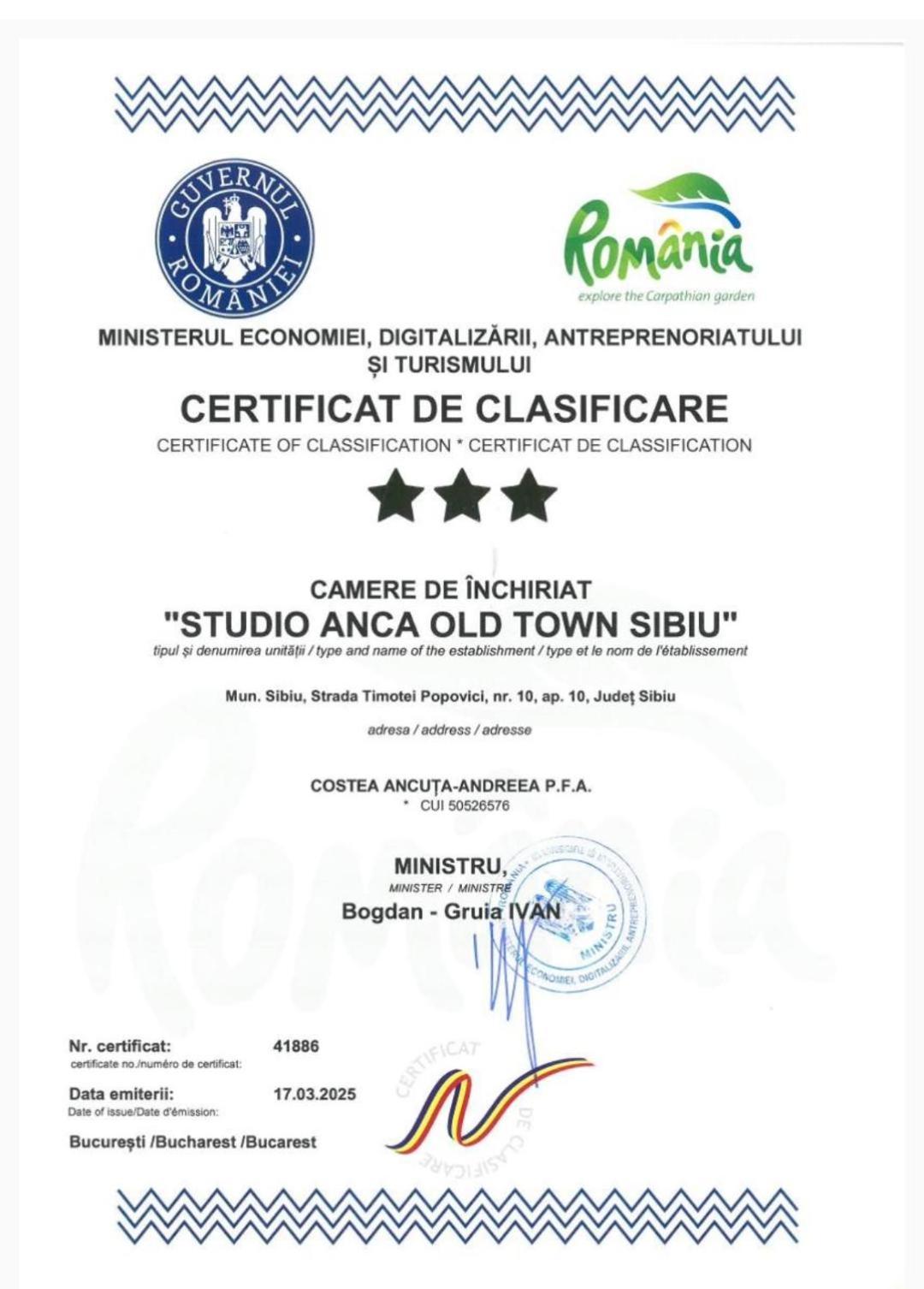 Studio Anca-Old Town 시비우 외부 사진